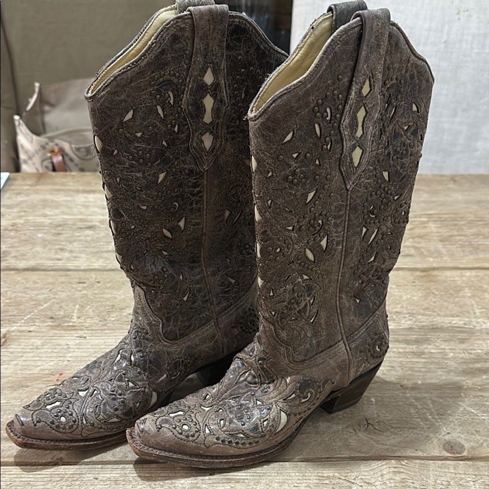 Brown Western Leather cowboy boots